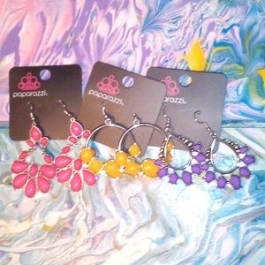 Paparazzi earrings nwt $5/pair $15 lot